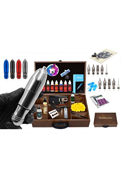 XLINETATTOO Xl-5340d Çantalı Hybrıd Tattoo Pen Dövme Makinesi Seti