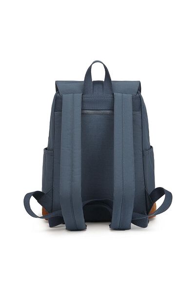 SMART BAGS 3092 Suede Λεπτομερές σακίδιο πλάτης Navy Blue School με θήκη για φορητό υπολογιστή