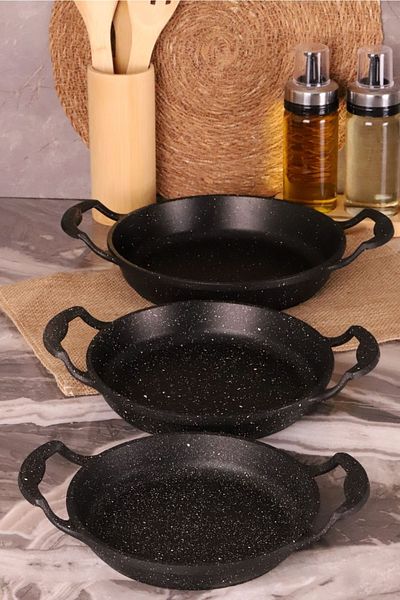 Atbyhome Bambum Glory - 3-Piece Pan Set Titanium Black