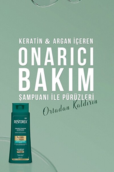 Restorex Keratin & Argan Şampuan 500 Ml 6 Adet