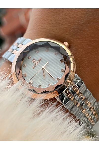 Reward Waterproof Gray Color Women's Wristwatch - 2 Years Warranty, Steel Band and Special Lock System