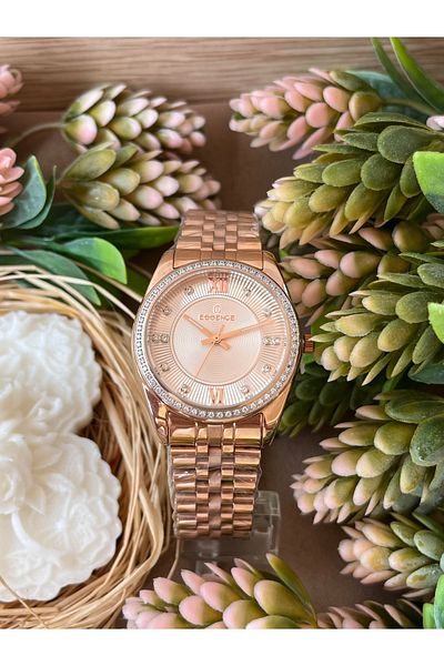 Essence Rose Gold Waterproof Jewelled Wristwatch
