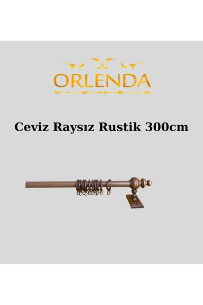 Orlenda Țeavă de Alminiu cu Cap din Lemn de Nuc Umeraș Rustic pentru Perdele ...