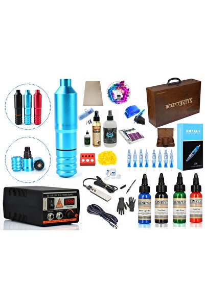 XLINETATTOO Xl 5338c Çantalı Hybrıd Tattoo Pen Dövme Makinesi Seti