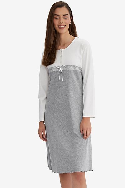 AYYILDIZ 59504 Gray Nightgown