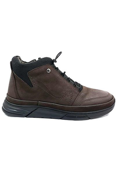 Pierre Cardin 382202 Ανδρικές μπότες από γνήσιο δέρμα/καφέ Nubuck/Μέγεθος 44