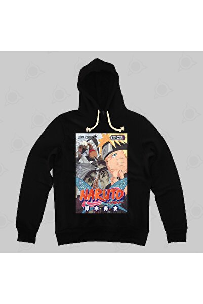 Built By Crazy Hanorac cu glugă unisex Naruto Comics Cover Art