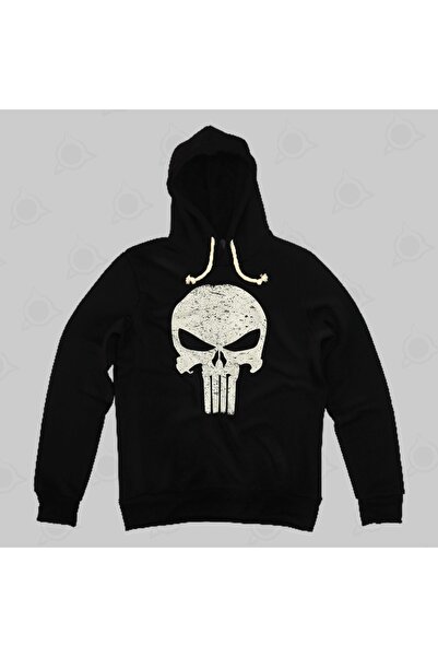 Built By Crazy Hanorac cu glugă unisex The Punisher Skull Symbol