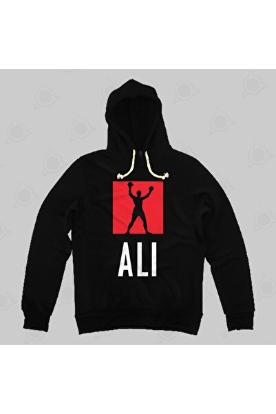 Built By Crazy Muhammed Ali Classic Logo Unisex Kapşonlu Sweatshirt