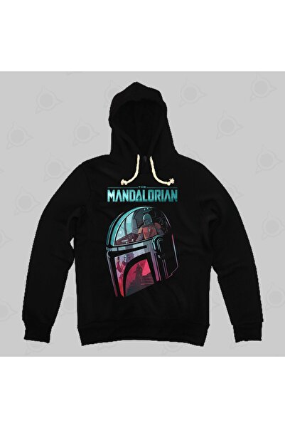Built By Crazy The Mandalorian Helmet Reflections Collage Hanorac cu glugă unisex