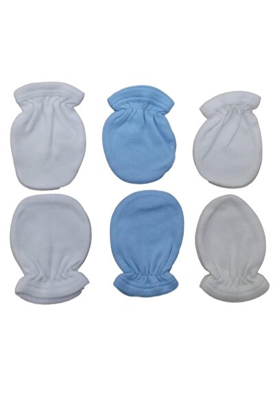 Baby Lorien 3 Çift Bebek Eldiveni Mavi/beyaz/krem
