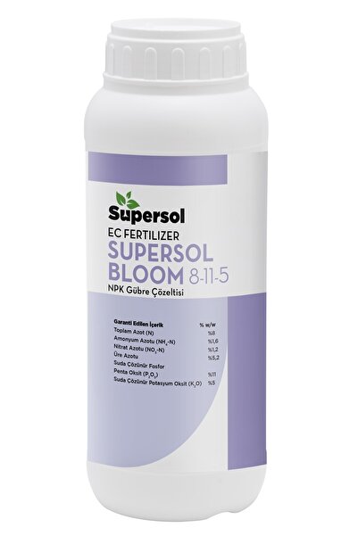 SUPERSOL BİYOTEKNOLOJİ Bloom 8-11-5 1 L Npk Gübre Çözeltisi