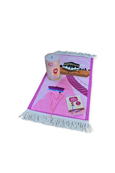 Genel Markalar Silindir Kutulu Kaliteli Namaz Tesbih Çocuk Seccadesi Seti 4-7...