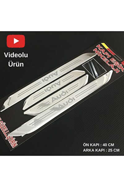 KARA AUTO Audi A4 Serisi Nikelaj Krom Plastik 4 Parça Kapı Eşik Seti