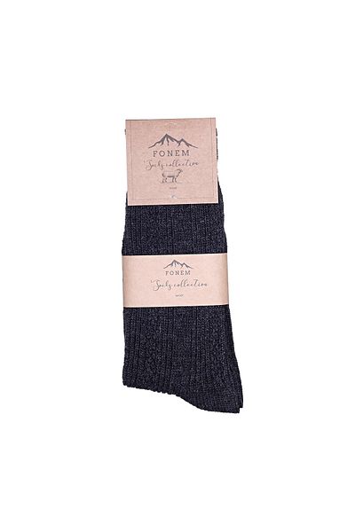 Fonem Women's Socket Seamless Wool Socks Fo 8003 Anthracite