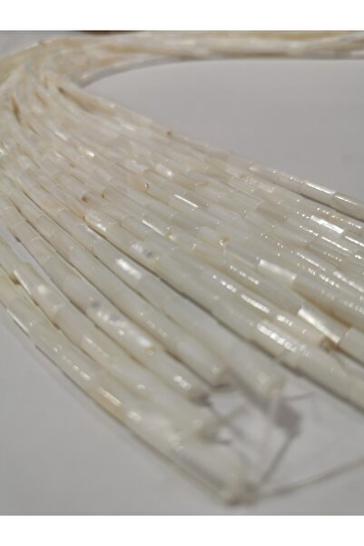 LİVZA BİJUTERİ Beyaz Boru Sedef Dizisi 15x4 Mm