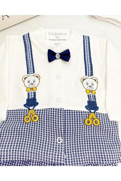 VERONA TARZ طقم ملابس للأطفال حديثي الولادة مكون من 5 قطع مع ربطة عنق