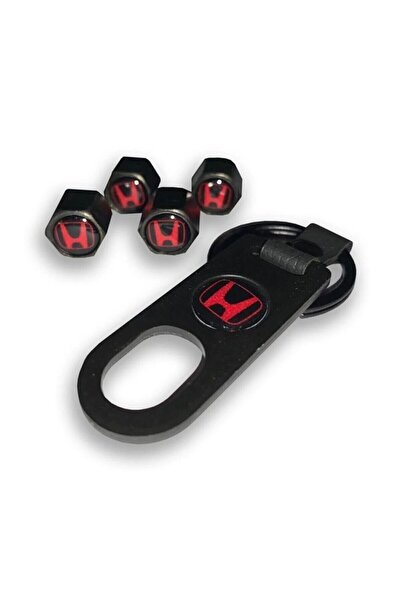 YUKATİCARET Honda Logolu Civic Uyumlu Sibop Kapağı Ve Anahtarlık Set