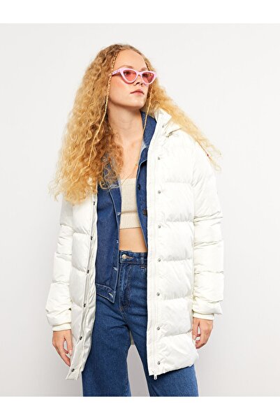 LC Waikiki Dámská bunda Puffer - s kapucí a dlouhým rukávem