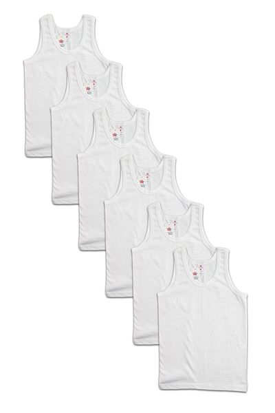 İki Yıldız Tricou alb din bumbac pieptănat pentru băiat