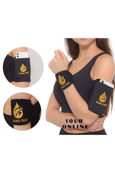 SAUNA SUIT Σετ περιβραχιόνιο και βραχιολάκι Θήκη τηλεφώνου για τρέξιμο περπάτημα (Θερμική χαρακτηριστική)