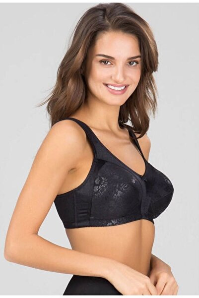 Kom Carmina Siyah Balenli Ayarlanabilir Sabit Askılı Desenli Toparlayıcı Küçü...