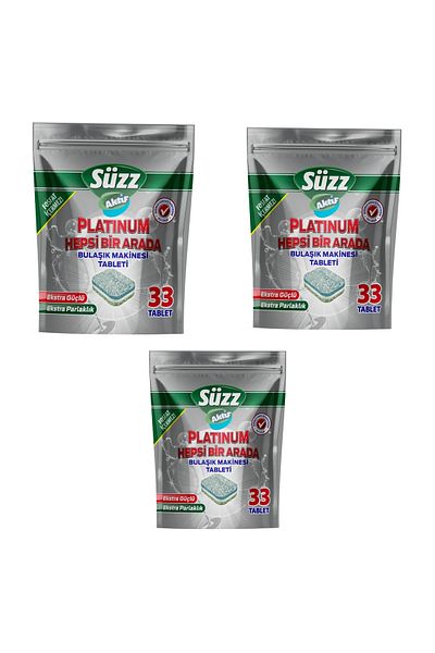 Süzz Aktif Süzz Platinum Dish Tablet 3 X 99 Tablets