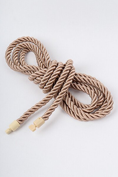 PerdeClick Snur Clasic Culoare Mink Cortina Dublu Tulle Funda Coarda 300 Cm