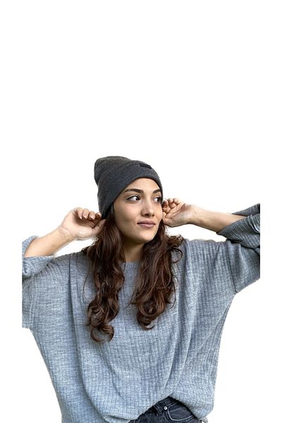 laviyonsa Basic Double Layer Thick Embroidered Beret