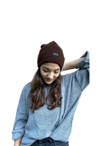 laviyonsa Basic Double Layer Thick Embroidered Beret