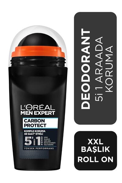 L'Oreal Paris Süper Carbon Protect Anti Perspirant 5'i 1 Arada Erkek Roll On ...
