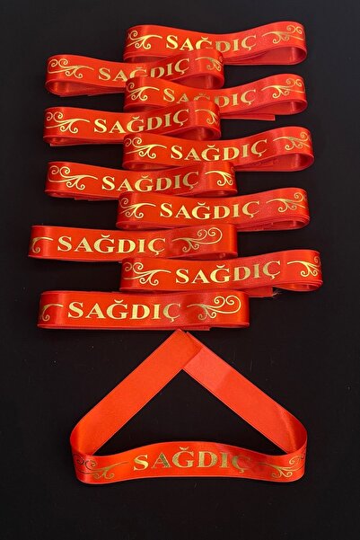 ZEYMERADE Kırmızı Sağdıç Kol Kurdele Bileklik Bant, Kına Gecesi Düğün Bride Bekarlığa Veda Söz, 1 Adet