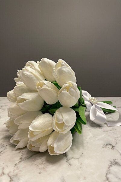 Hayalperest boncuk Gelin Buketi 15 Islak Lalenin Sadeliği 2'li Set