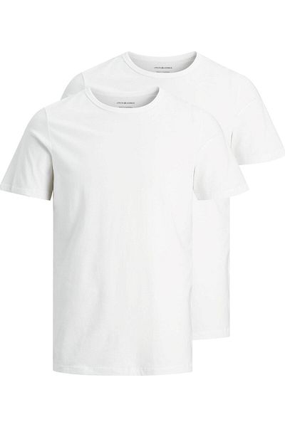 Jack & Jones Men's 2 Pack Crew Neck White Tshirt - 12133913