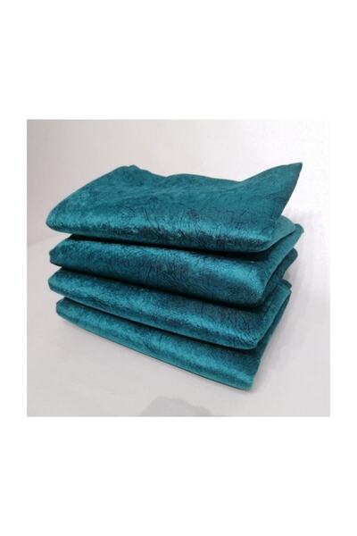 Selçuklu Tekstil Sponge Sofa/Couch Bed Cover with Vein Pattern Glossy and Non-Slip Cover Turquoise
