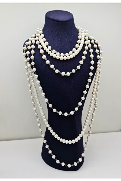 Ahududu Design Mihribah Sultan Özel Tasarım Doğal Incili 925 Ayar Gümüş Kolye