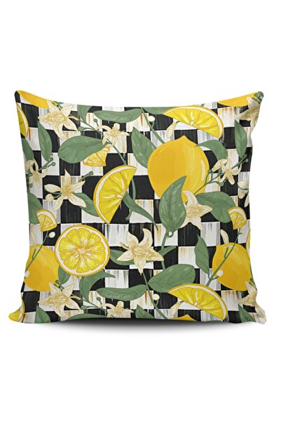 Alkan Homes Lemon Patterned Digital Printed Cushion Cover