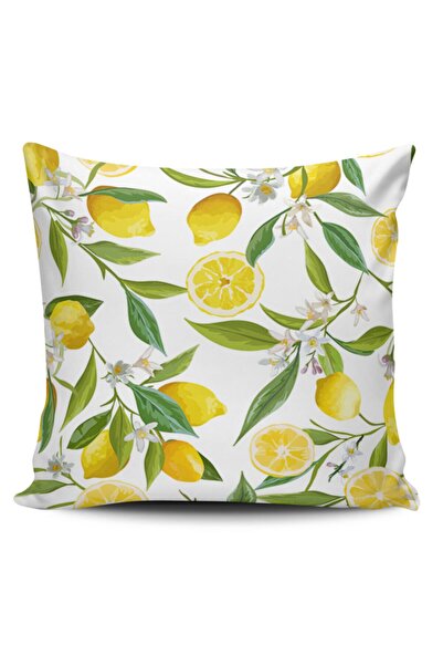 Alkan Homes Lemon Patterned Digital Printed Cushion Cover
