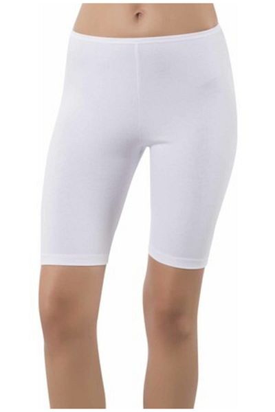ATIK Leggings scurti casual cu talie înaltă de culoare albă