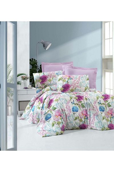 Menderes Home Σετ Παπλωματοθήκη Μονή Lavender Lanotte Satin