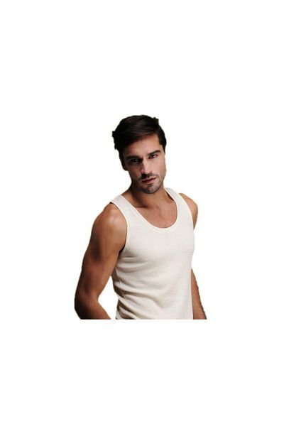 Hasyün Men's Ecru Tank Top