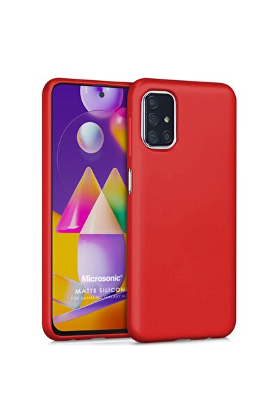 Microsonic Matte Silicone Galaxy M31s Kılıf Kırmızı