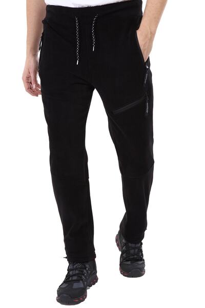 GHASSY CO. Men's Black Tactical Outdoor Fleece Trousers with Pockets