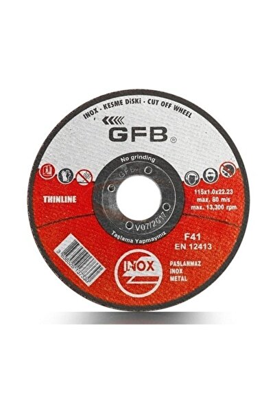 GFB Metal Inox Kesici Taş 115x22.23 -25 Adet