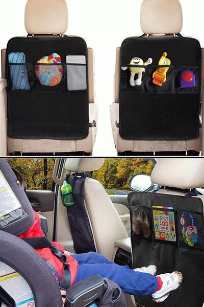 renn Car Seat Back Protective Case with Mesh Pocket Organizer 1 Pair