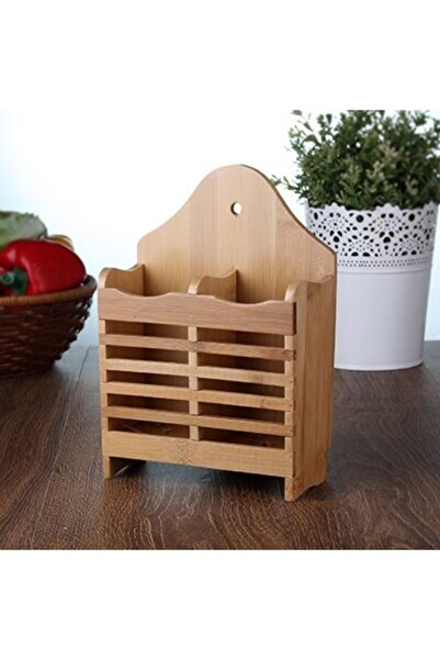 Genel Markalar Fame Kitchen Bambu 2 Bölmeli Dik Kaşıklık 14,5x7x19 Cm