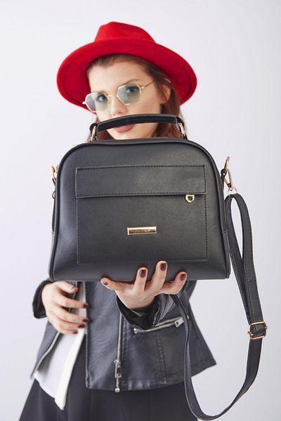 citycenterfashion Geantă midi neagră pentru femei Cty-lbn-0082