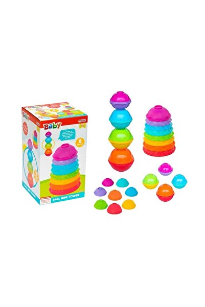 Dede Oyuncak Toplu Mini Kule Çocuk Beceri Zeka Gelişimi Seti