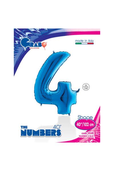 Genel Markalar Rakam Balon Folyo 100 Cm Mavi 4