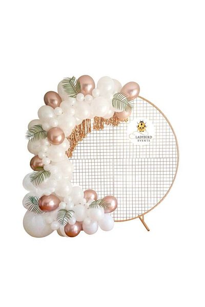 Çemrek Süs Parti White Rose Balloon Chain - Birthday Promise Engagement Celebration Balloon Chain - 125 Balloon-chain-pump